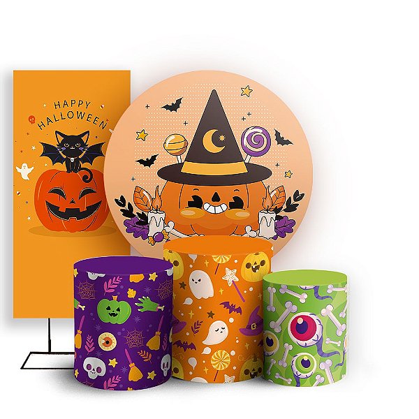KIT Redondo Trio e Faixa - Halloween - Sublimado 3D