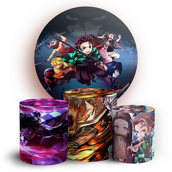 KIT Redondo e Trio - Demon Slayer - Sublimado 3D