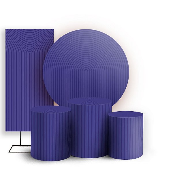 KIT Redondo Trio e Faixa - Bohos Roxo - Sublimado 3D