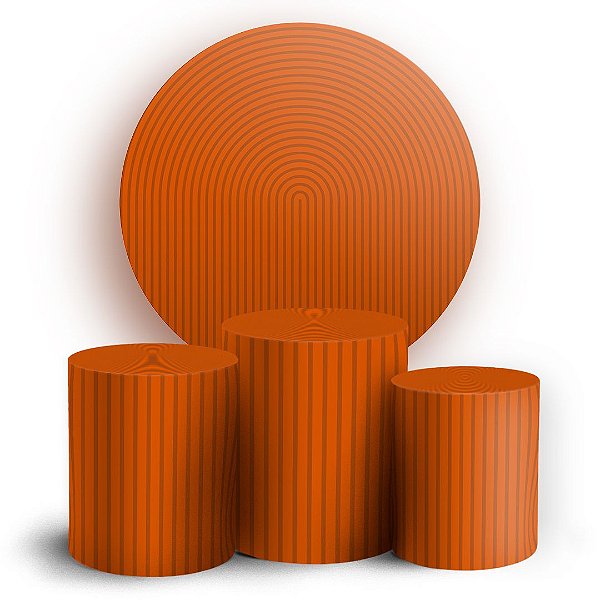 KIT Redondo e Trio - Bohos Laranja - Sublimado 3D
