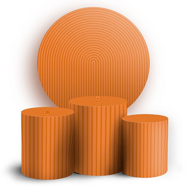 KIT Redondo e Trio - Bohos Laranja - Sublimado 3D