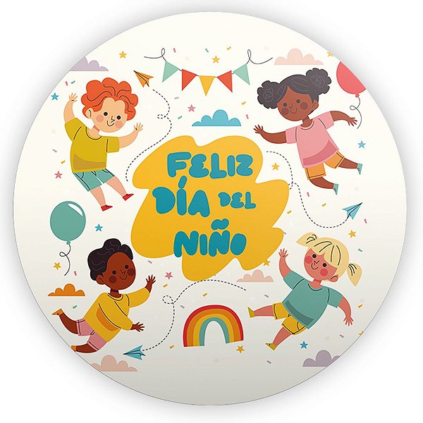 Painel Redondo - Dia del Nino - Sublimado 3D