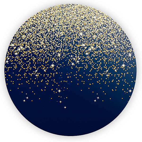 Painel Redondo - Glitter Azul - Sublimado 3D