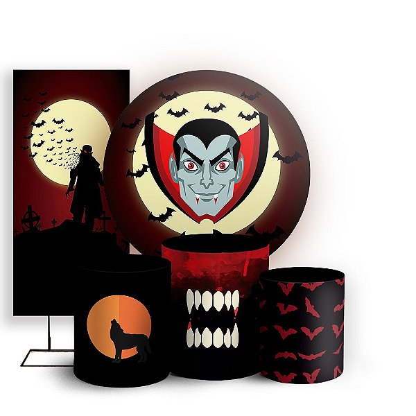 KIT Redondo Trio e Faixa - Halloween - Sublimado 3D