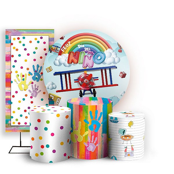 KIT Redondo Trio e Faixa -  Dia del Nino - Sublimado 3D