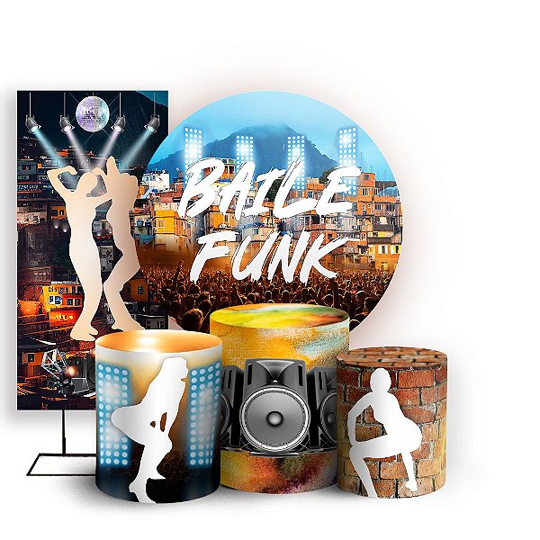 KIT Redondo Trio e Faixa - Baile Funk - Sublimado 3D