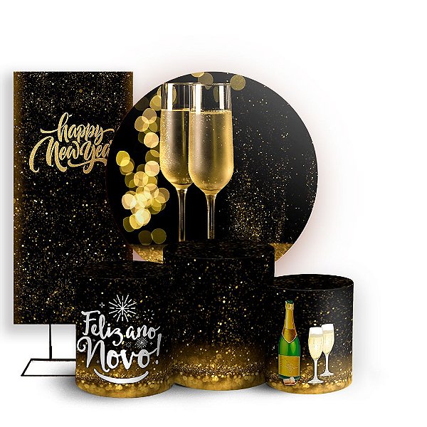 KIT Redondo Trio e Faixa - Ano Novo - Natal - Sublimado 3D