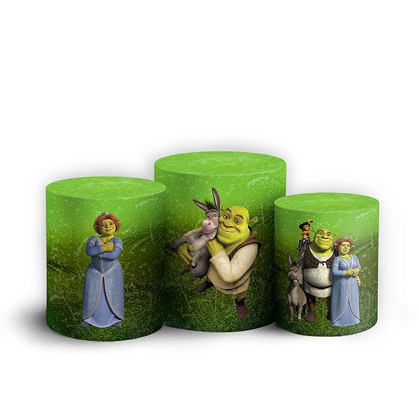 Trio Cilindro - Shrek - Sublimado 3D + Elástico