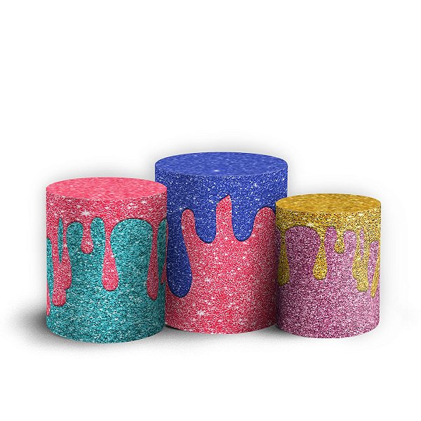 Trio Cilindro - Slime - Sublimado 3D + Elástico