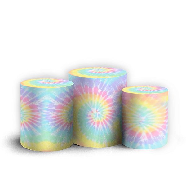 Trio Cilindro - Tie Dye - Sublimado 3D + Elástico
