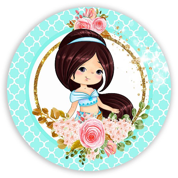 Painel Redondo - Jasmine Princesas - Sublimado 3D
