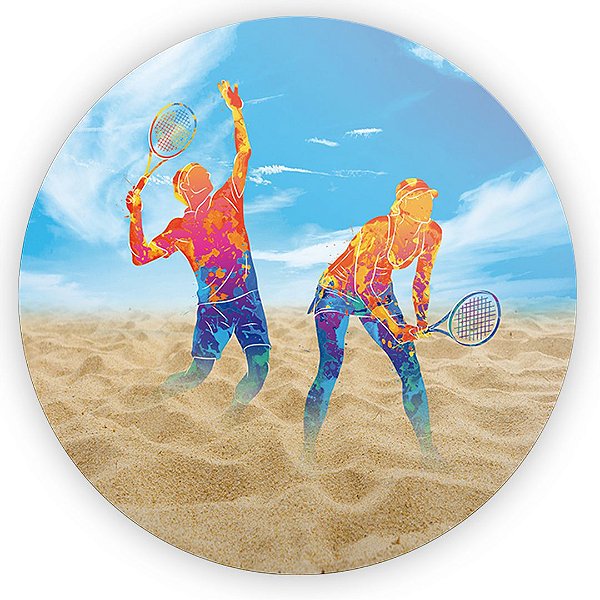 Painel Redondo - Beach Tenis - Sublimado 3D