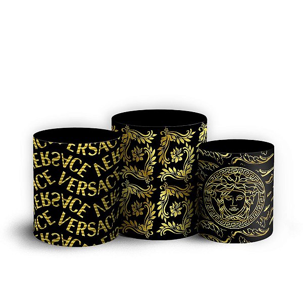 Trio Cilindro - Versace - Sublimado 3D + Elástico