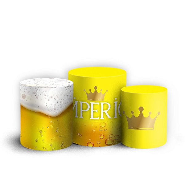 Trio Cilindro - Cerveja - Sublimado 3D + Elástico
