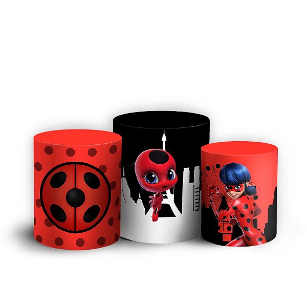 Trio Cilindro - Ladybug - Sublimado 3D + Elástico