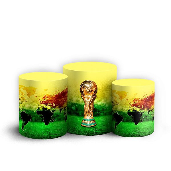 Trio Cilindro - Futebol - Sublimado 3D + Elástico