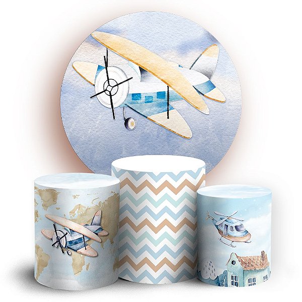 KIT Redondo e Trio - Aviador - Sublimado 3D