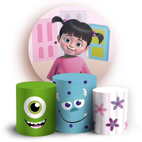 KIT Redondo e Trio - Boo Monstros SA - Sublimado 3D