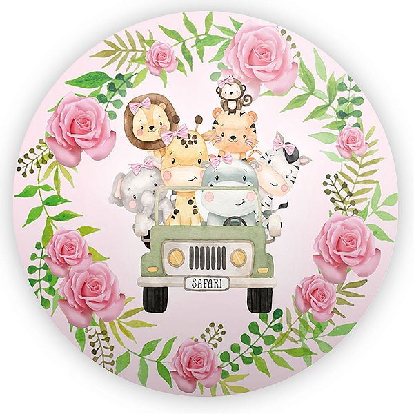 Painel de Mesa - Safari Rosa - Sublimado 3D