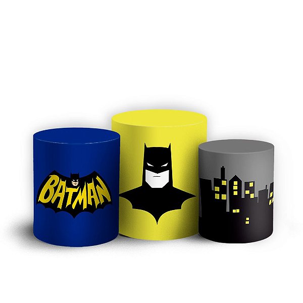 Trio Cilindro - Batman - Sublimado 3D + Elástico