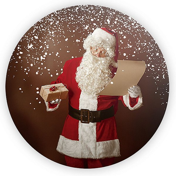 Painel Redondo - Natal - Ano Novo - Sublimado 3D
