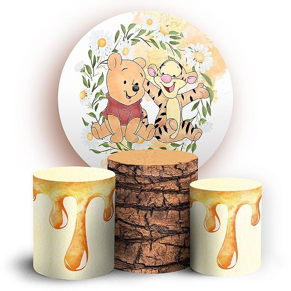 KIT Redondo e Trio - Ursinho Pooh - Sublimado 3D