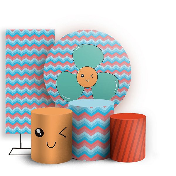 KIT Redondo Trio e Faixa - Ventilador - Sublimado 3D