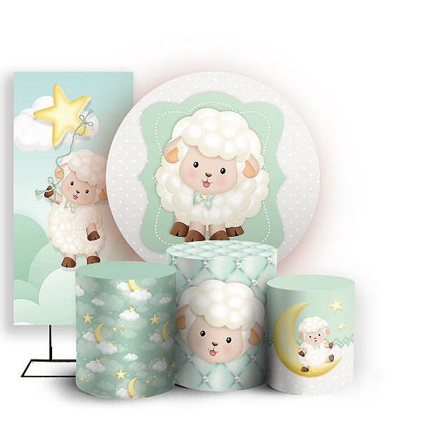 KIT Redondo Trio e Faixa - Ovelhinha - Sublimado 3D