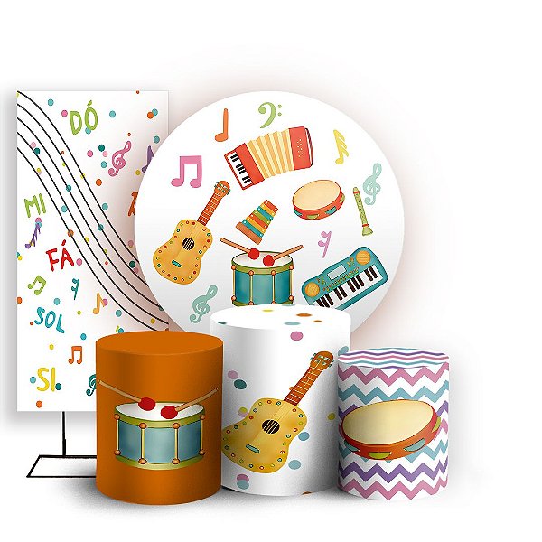 KIT Redondo Trio e Faixa - Musica - Sublimado 3D