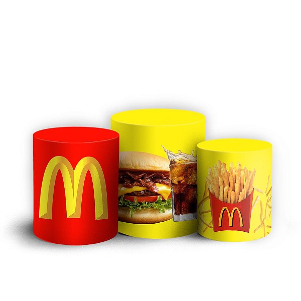 Trio Cilindro - McDonald's - Sublimado 3D + Elástico