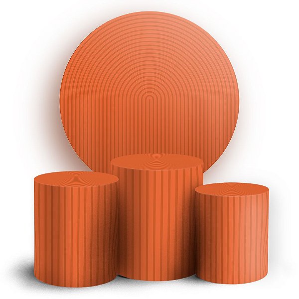 KIT Redondo e Trio - Bohos Laranja - Sublimado 3D