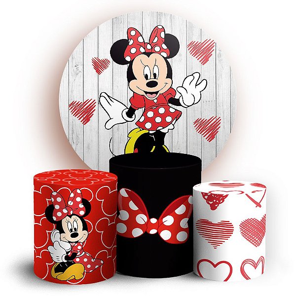 KIT Redondo e Trio - Minnie - Sublimado 3D