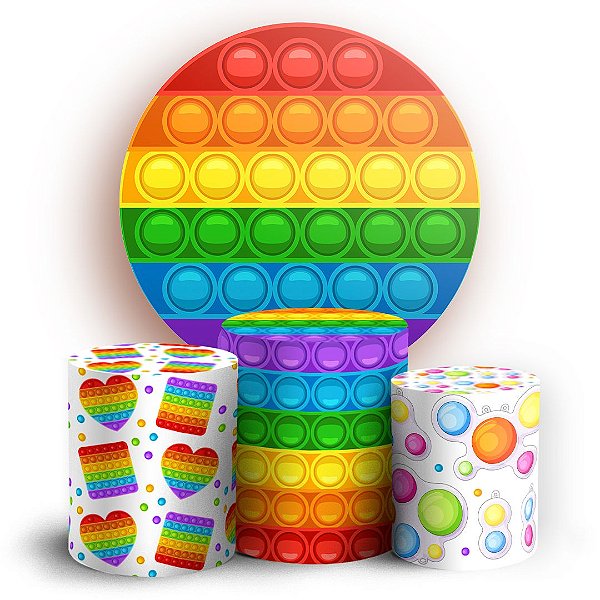 KIT Redondo e Trio - Pop It Fidget Toys - Sublimado 3D