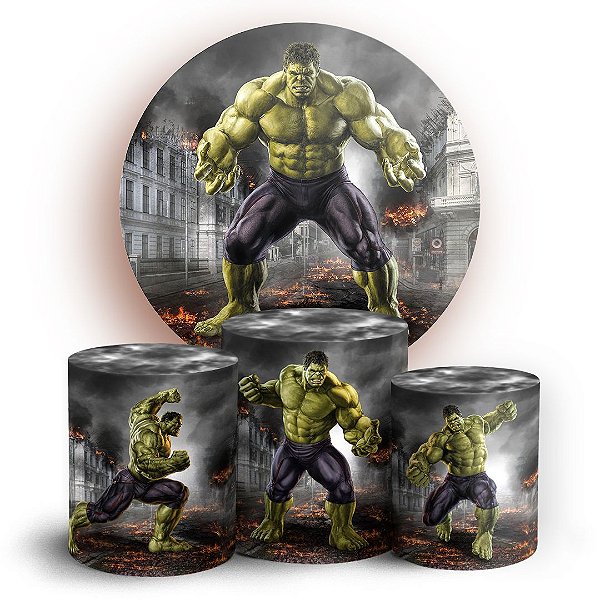 KIT Redondo e Trio - Hulk - Sublimado 3D