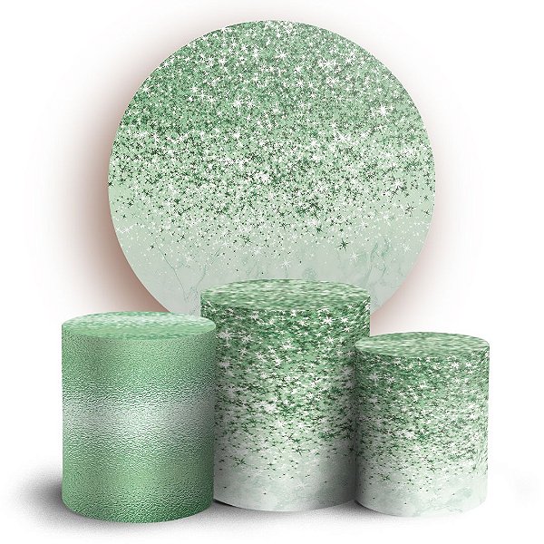 KIT Redondo e Trio - Glitter - Sublimado 3D
