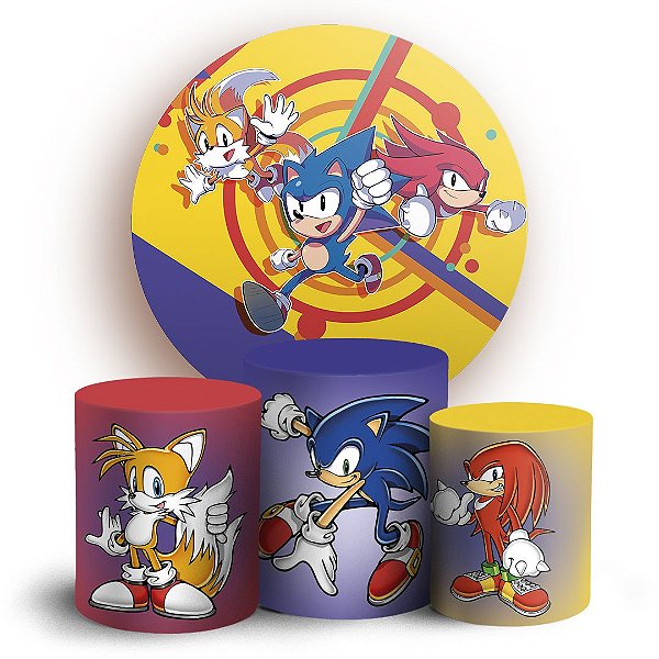 KIT Redondo e Trio - Sonic - Sublimado 3D