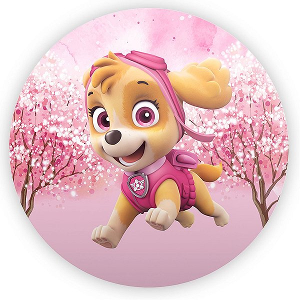 Painel Redondo - Skye Patrulha Canina - Sublimado 3D