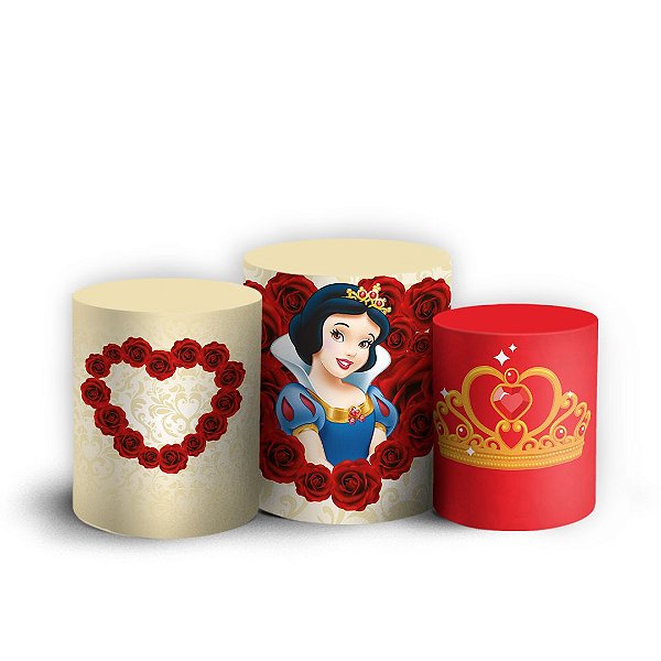 Trio Cilindro - Branca de Neve - Sublimado 3D + Elástico