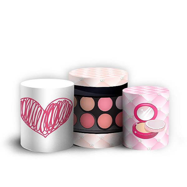 Trio Cilindro - Maquiagem - Sublimado 3D + Elástico