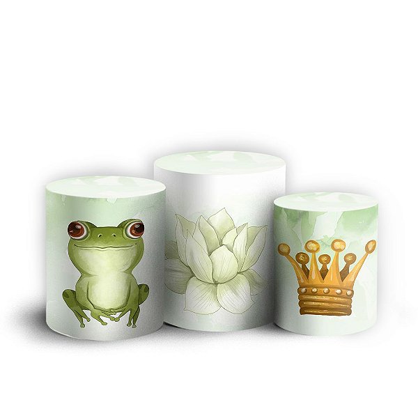 Trio Cilindro - Tiana Princesa e o Sapo - Sublimado 3D + Elástico