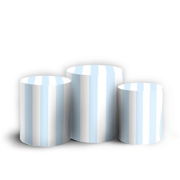 Trio Cilindro - Listras - Sublimado 3D + Elástico