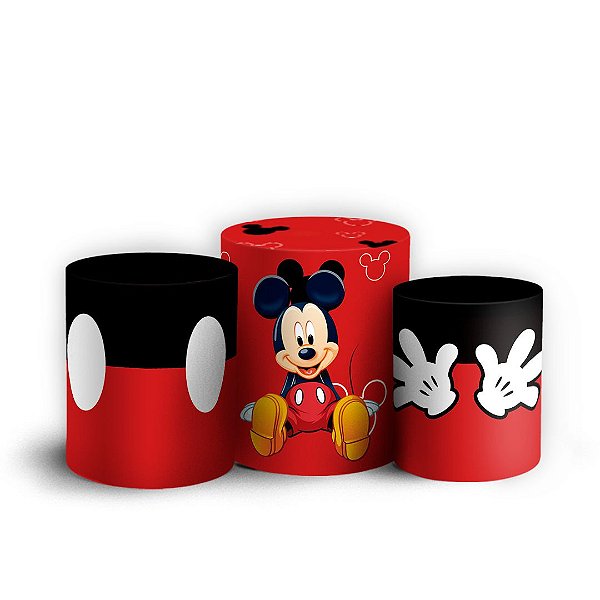 Trio Cilindro - Mickey - Sublimado 3D + Elástico