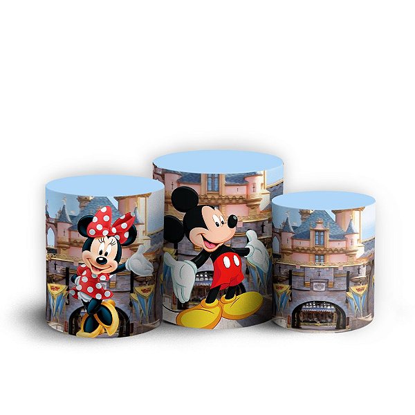 Trio Cilindro - Mickey - Sublimado 3D + Elástico