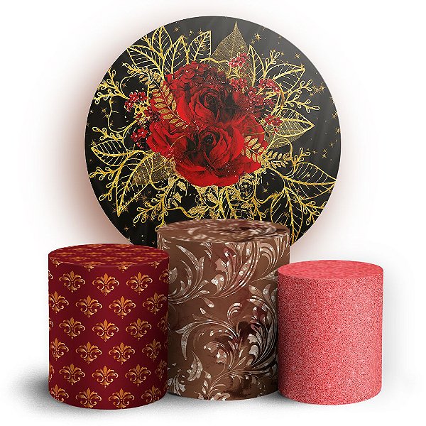 KIT Redondo e Trio - Floral - Sublimado 3D