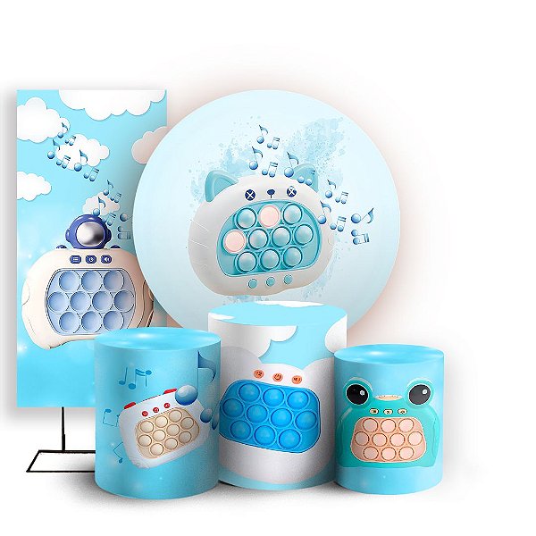 KIT Redondo Trio e Faixa - Pop It Eletronico - Sublimado 3D