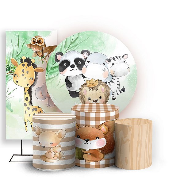 KIT Redondo Trio e Faixa - Safari - Sublimado 3D