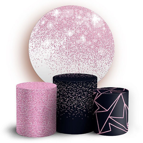 KIT Redondo e Trio - Glitter - Sublimado 3D