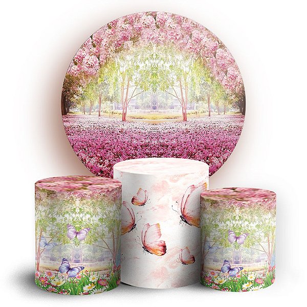 KIT Redondo e Trio - Jardim - Sublimado 3D