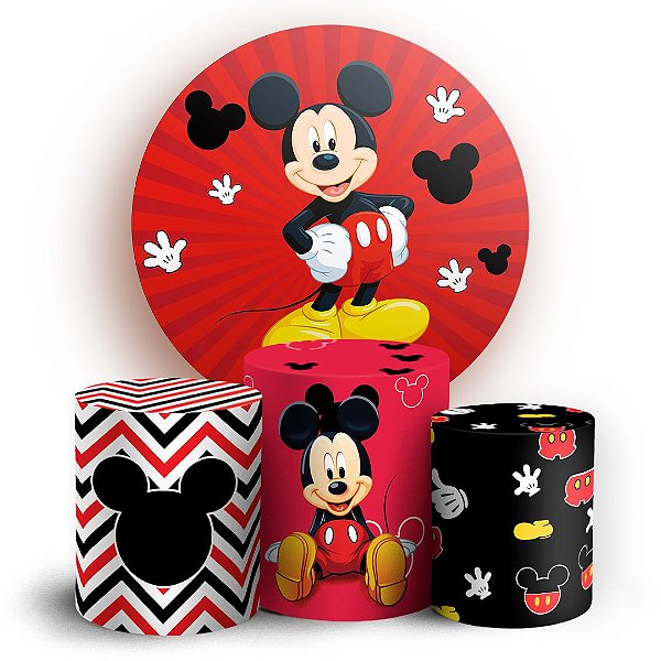 KIT Redondo e Trio - Mickey - Sublimado 3D