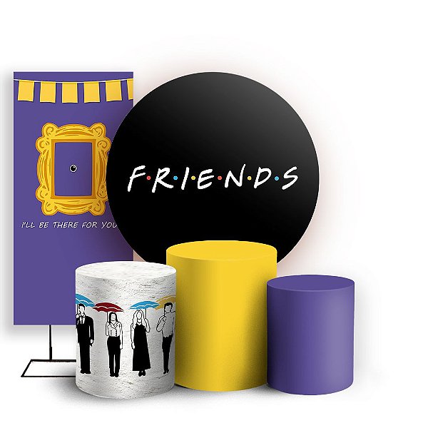 KIT Redondo Trio e Faixa - Friends - Sublimado 3D